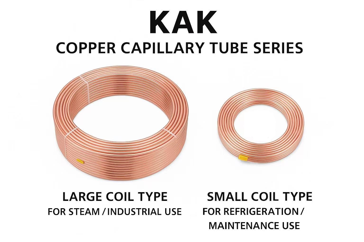 KAK copper capillary tube coils for refrigeration and HVAC systems