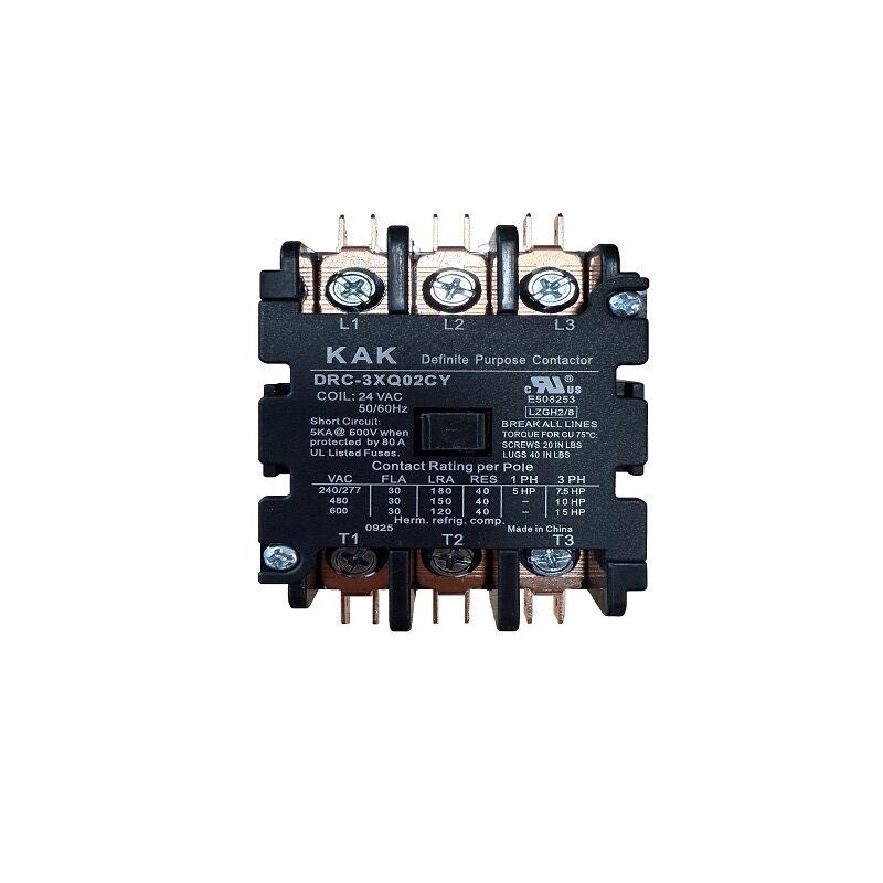 KAK UL certified AC contactors 3P 40A 220V coil for HVAC and compressor systems
