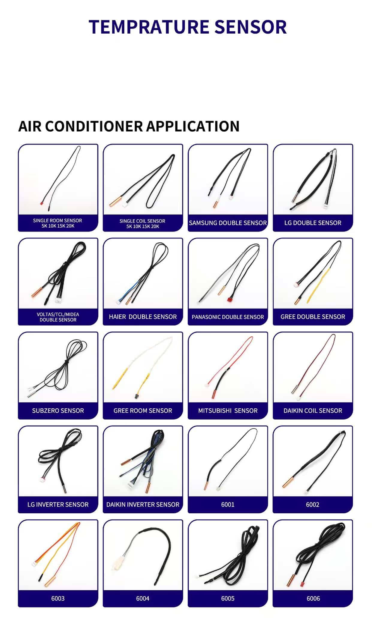 Hvac Sensor Types KAK Thermistor Temperature Sensors for HVAC, Refrigerator & Washing ...