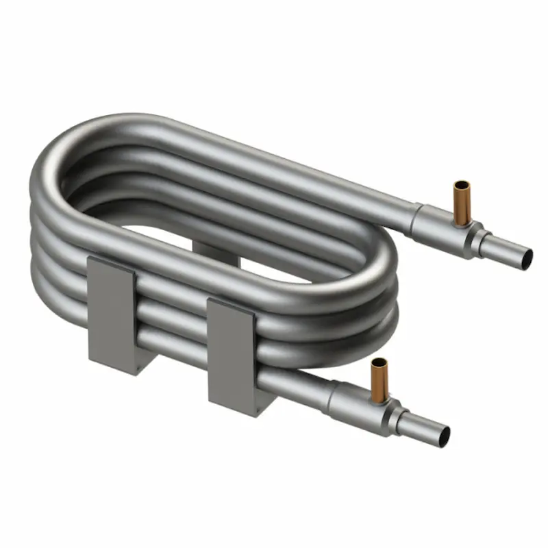 High pressure coaxial exchanger for oil machine and industrial cold water