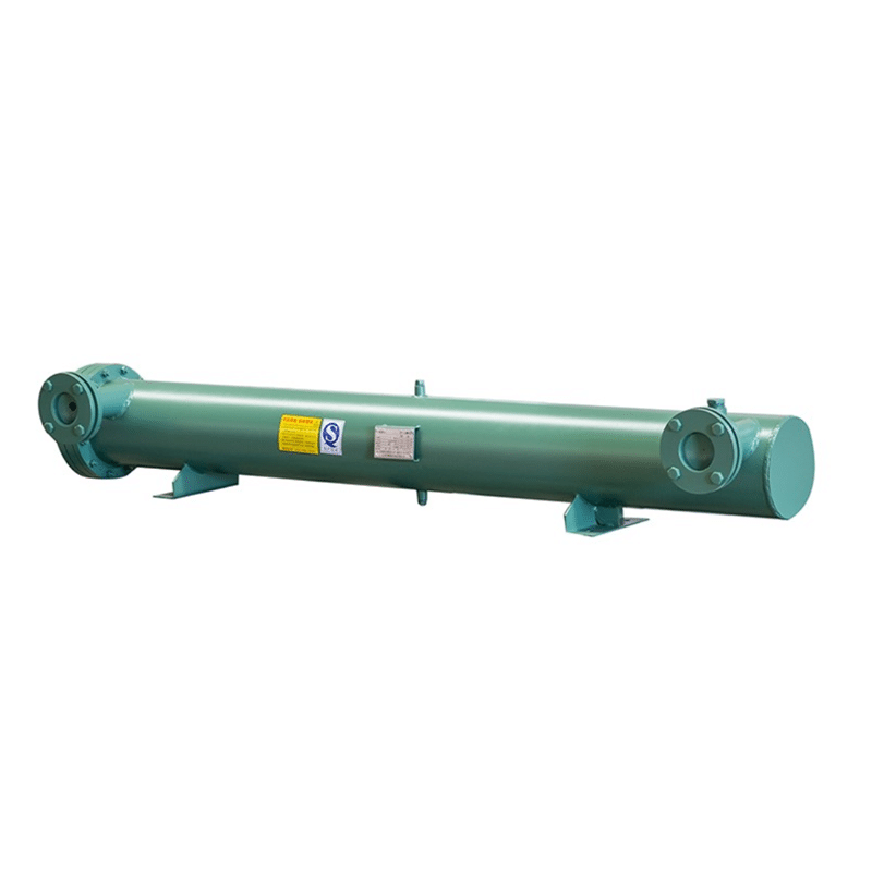 U-tube bundle shell and tube heat exchanger for thermal stress compensation.