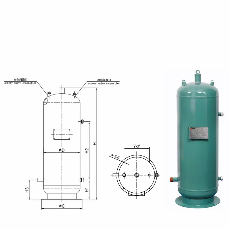 DNBL Industrial Vertical Liquid Receiver