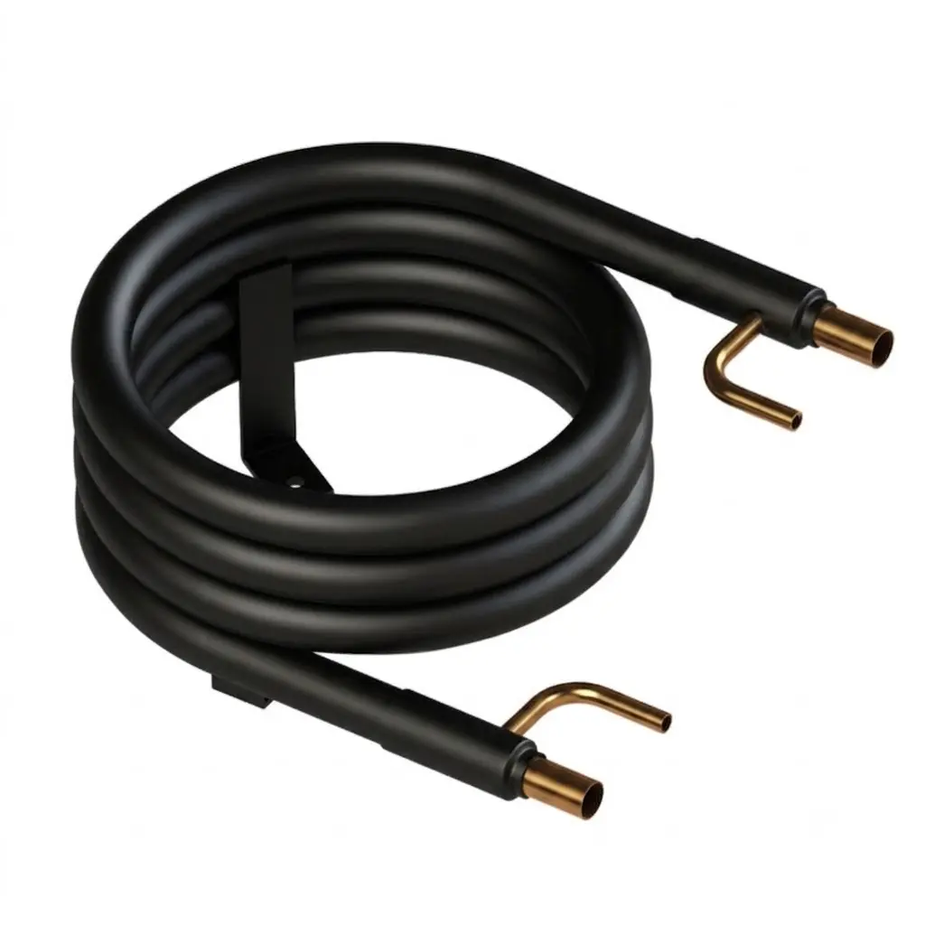 Compact 316L stainless steel tube in tube heat exchanger for commercial ice machine